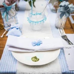 Chemin De Table Fourrure Blanc