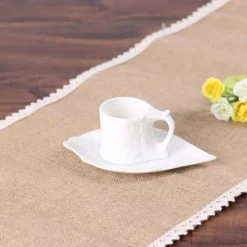 Chemin De Table Jute Et Dentelle Champetre 28 Cm X 5 M Tres