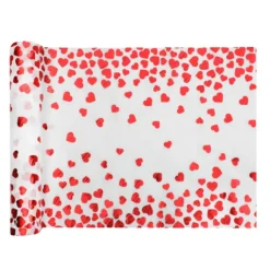 Chemin De Table Mariage Avec Coeur Rouge 26Cm X 3M