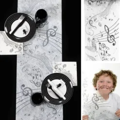 Chemin De Table Mariage Musique Blanc