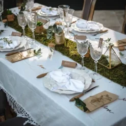 Chemin De Table Mousse Sur Jute 20Cm