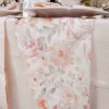 Chemin De Table Mousseline Blanc Et Pastel