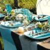 Chemin De Table Pas Cher Intisse 25 M Tres Turquoise
