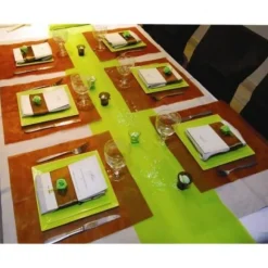 Chemin De Table Pas Cher Intisse Bleu Roi