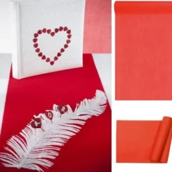 Chemin De Table Pas Cher Intiss Rouge 30Cm