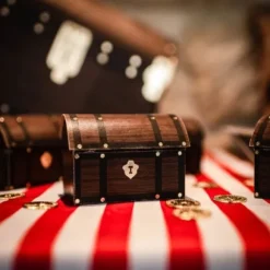 Chemin De Table Tissu Pirate Rouge Et Blanc