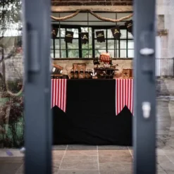 Chemin De Table Tissu Pirate Rouge Et Blanc