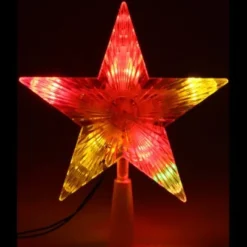 Cimier De Sapin Lumineux A Pile 10 Led Multicolore