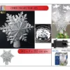 Cimier De Sapin Lumineux Argent & Projecteur Blanc