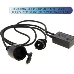 Clignoteur Electrique & Adaptateur Pour Guirlande Ext Rieur