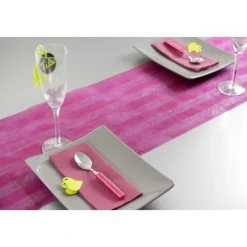 Coeur M Tal Sur Pince Fuchsia X4