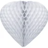 Coeur Suspendre En Papier 30Cm Blanc