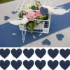 Confettis Coeur Jean Bleu Marine X 12 Pi Ces