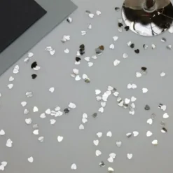 Confettis De Table Coeur Argent 18Gr
