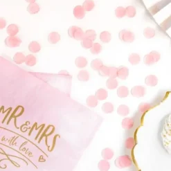 Confettis De Table Mariage Rond Rose X 36