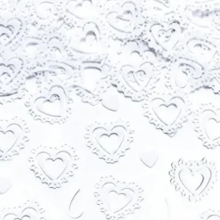 Confettis De Table Mariage Coeur Blanc
