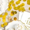 Confettis Mariage Cercle Rond Or X 24