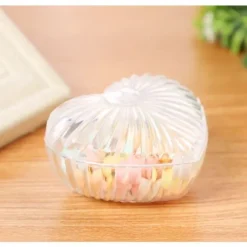 Contenant Drag E Coeur 3D Stri Transparent En Plexi