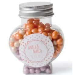 Contenant Dragees Plexi Bouteille Coeur