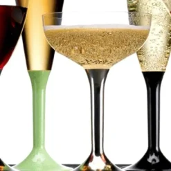 Coupe Champagne Plastique Rose Gold Chrome X 20 Pi Ces