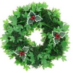 Couronne De Noel Avec 3 Baies De Houx