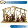 Creche De Noel En Bois Avec 9 Santons R Sine