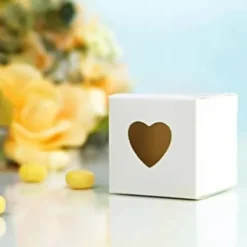 Cube A Drag Es Blanc Avec Coeur Ajour X 10 Pi Ces