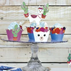 Cupcake Wrappers Baby Lama X6Pcs