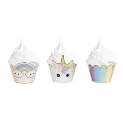 Cupcake Wrappers Baby Licorne X6Pcs