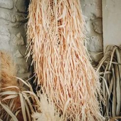 Déco Feuille De Raphia Naturel