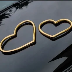 Deco Voiture Mariage 2 Coeurs Dor S
