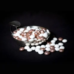 Dragees Au Chocolat Confetti Blanc Et Rose Gold