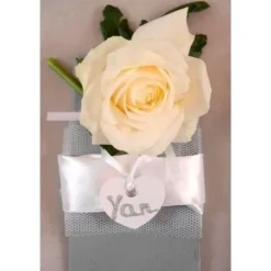 Etiquette Coeur Fuchsia X12