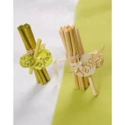 Etiquette Coeur Vert Anis X12