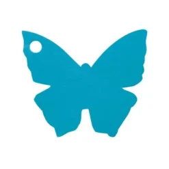 Etiquette Marque Place Papillon Turquoise X10 Pi Ces