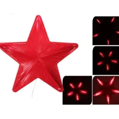 Etoile Lumineuse Rayonnante De Noel 60 Led Rouge