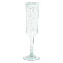 Fl Te Champagne Plastique Paillet Argent X 4