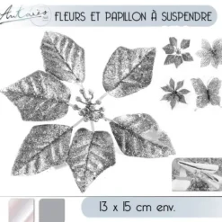 Fleur Papillon Suspendre Pour Sapin De Noel