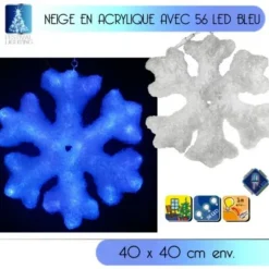 Flocon De Neige Lumineux De Noel Acrylique 56 Led