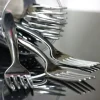 Fourchette Argent Plastique Inox X 50 Pi Ces
