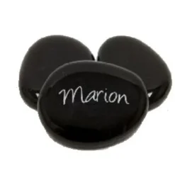 Galet Marque Place Noir X 12 Pi Ces