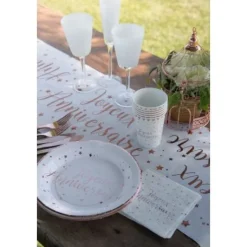 Gobelet En Carton Joyeux Anniversaire Rose Gold X 10 Pi Ces