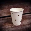 Gobelet En Carton Petits Coeurs Blanc Et Or X 8 Pi Ces
