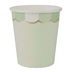 Gobelet Festonn S 200 Ml Vert Pastel X 8 Pi Ces