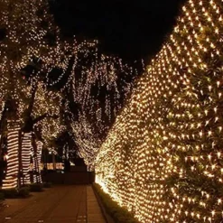 Grand Filet Lumineux 384 Led Blanc Chaud