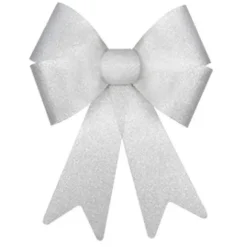 Grand Noeud Paillet De Noel Blanc 50Cm