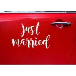 Grand Sticker Mariage Voiture Just Married