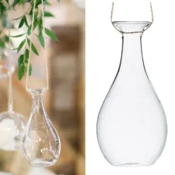 Grande Bouteille En Verre Avec Ficelle De Jute