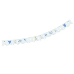 Guirlande 14 Fanions Baby Shower Bleu Ciel