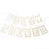 Guirlande Babyshower Lin Et Blanc